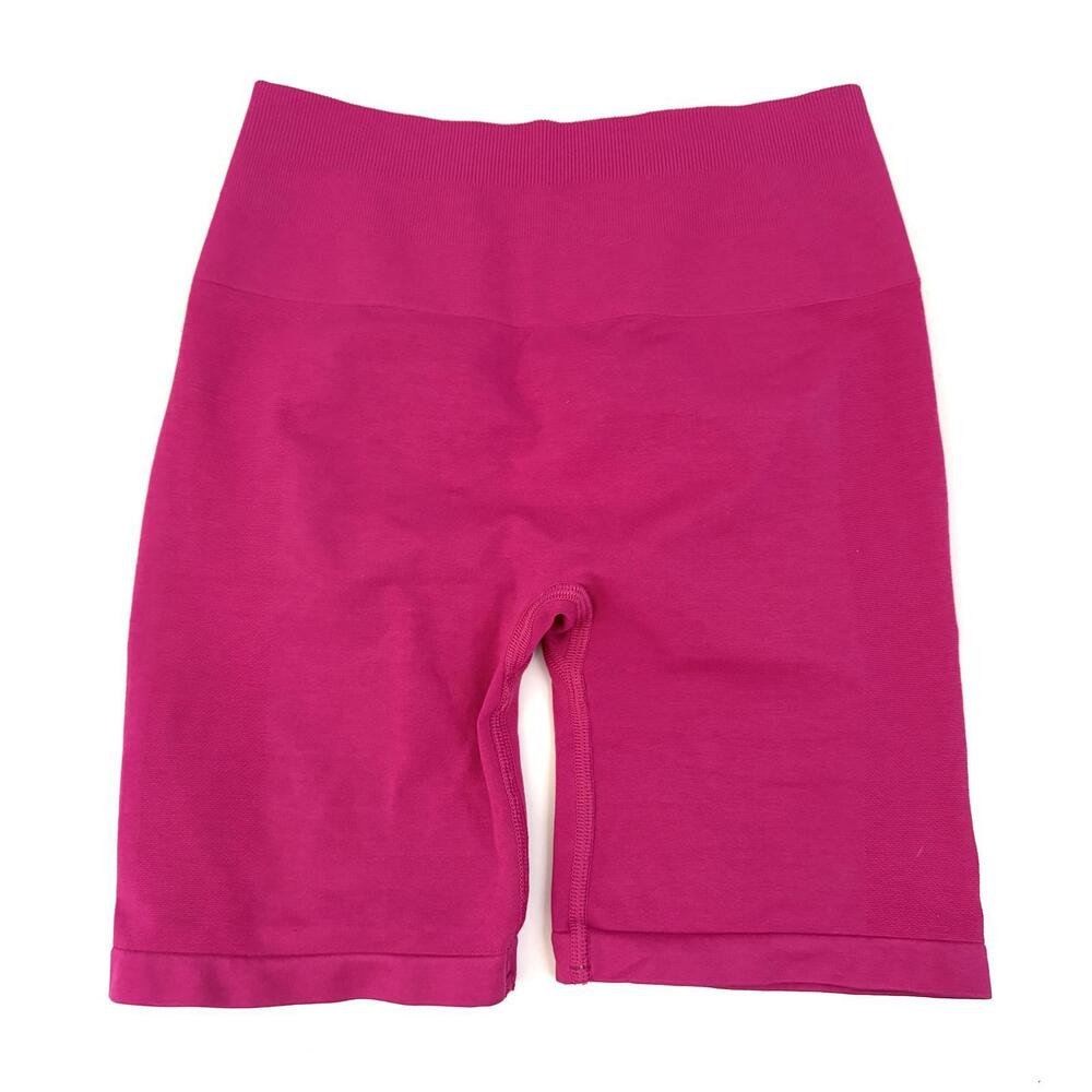 Alphalete | Women’s Bright Pink Amplify Biker Shorts Seamless Ruching Sz S